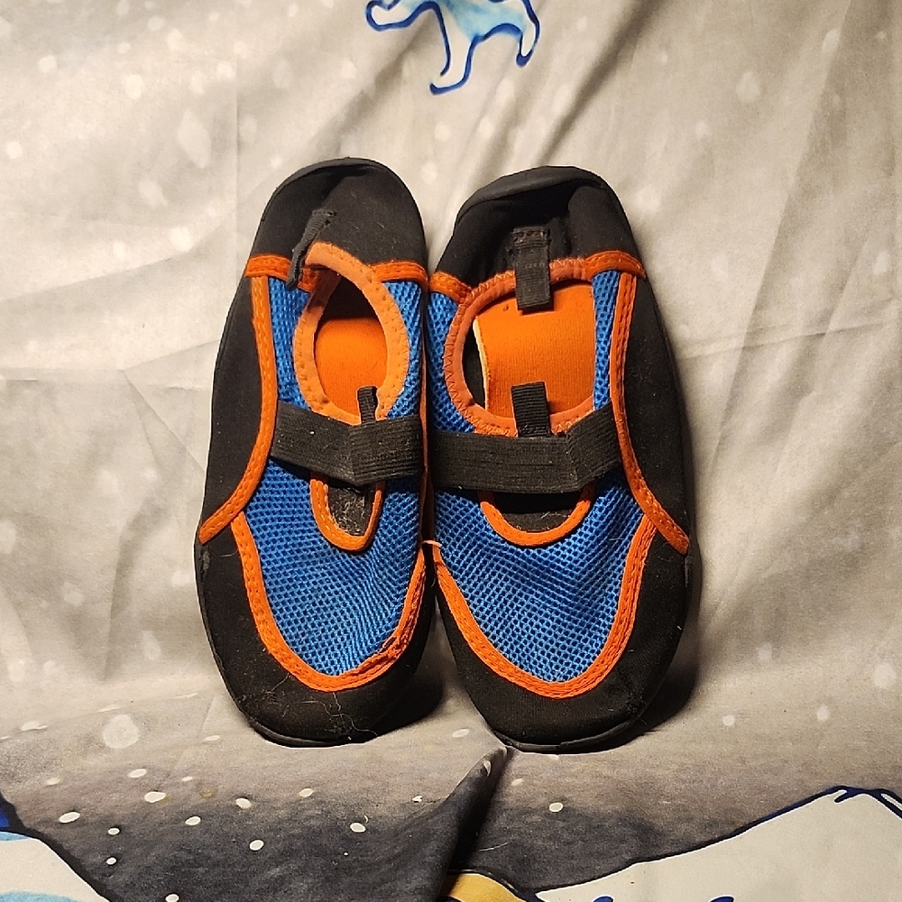 Kids Blue and Orange Shoes
